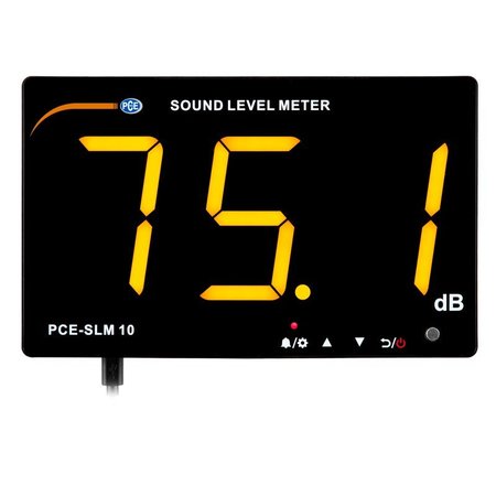 Pce Instruments Noise Meter / Noise Warning Indicator, 30 to 130 dBA PCE-SLM 10